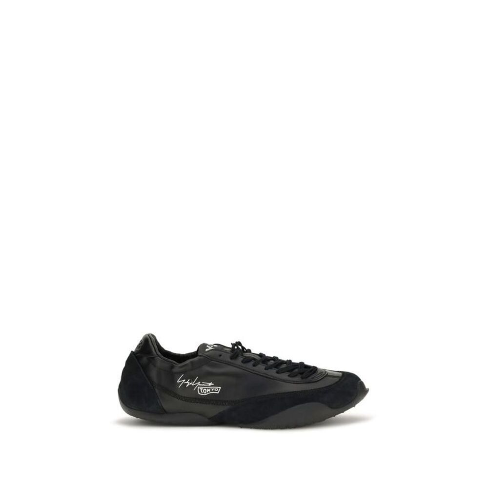 Y-3 Black Calf Leather Bos Taurus Athletic Men's Sneakers